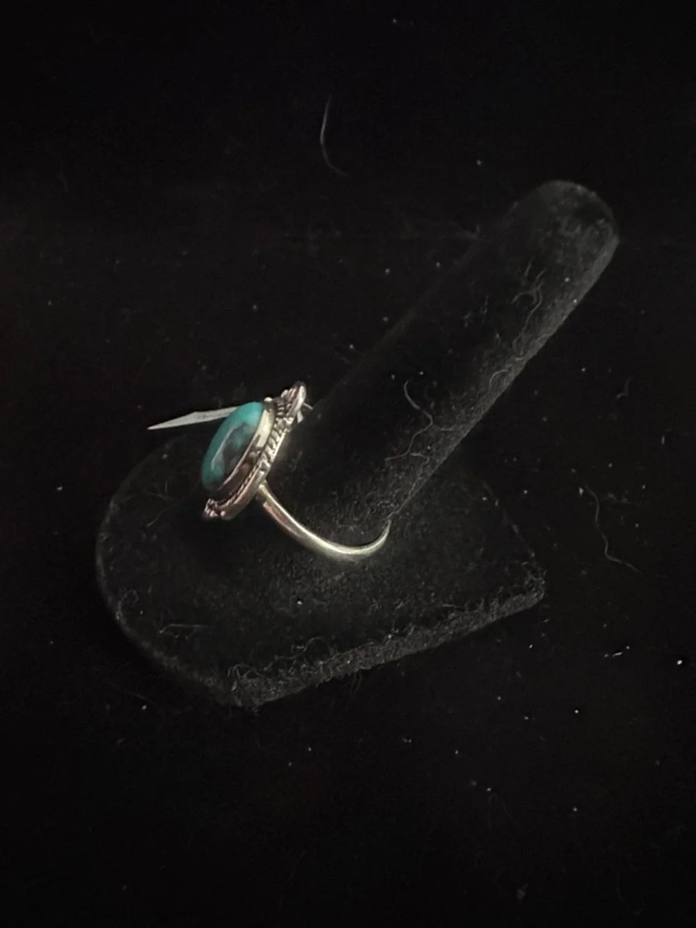 925 Sterling Silver Mexican Turquoise size 9 Ring - Picture 4 of 4